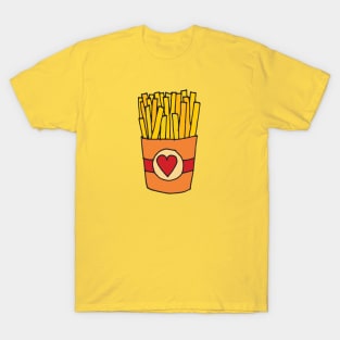 Fry Day I'm in Love | French Fries in a Heart Box T-Shirt